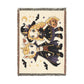 Halloween Unicorn Couple Woven Blanket, Vampire Witch Costume Throw, Gothic Fall Décor