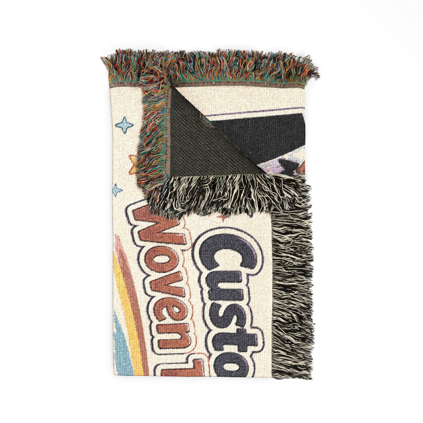 Custom Portrait Woven Throw Blanket Heirloom-Quality 100% Cotton One of a Kind Personalized Keepsake