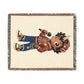 Jett Rockstar Unicorn Cotton Throw Blanket: Jacquard Tapestry Woven in the USA heirloom Quality Keepsake