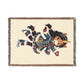 Winter Unicorn Ice Skater Woven Cotton Throw Blanket Holiday Figure Skating Gift for Her USA Jacquard Keepsake
