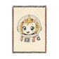 Little Astronaut Nova Unicorn 100% Cotton Woven Throw Blanket Original Artwork Heirloom Keepsake Unicorns4everyone