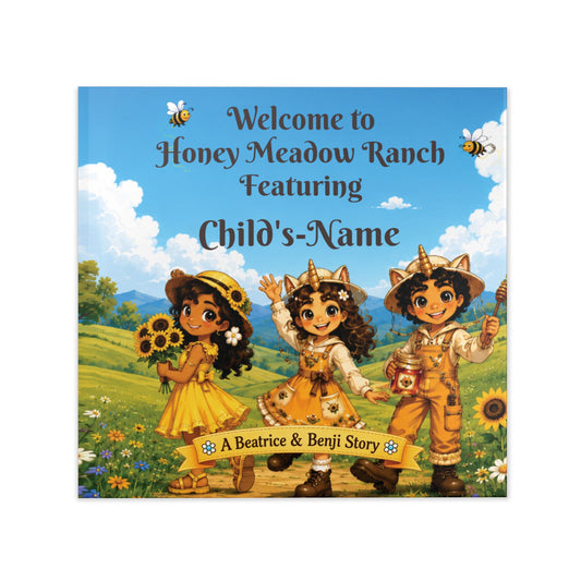 Personalized Name Childrens Storybook Welcome to Honey Meadow Ranch Original Personalized Hardcover Storybook