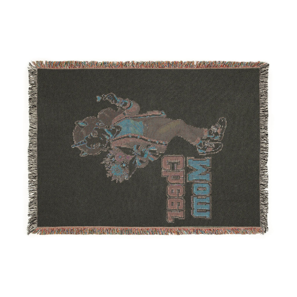 Best Cheer Mom Unicorn Blanket, School Spirit Woven Throw, Whimsical Gift keepsake