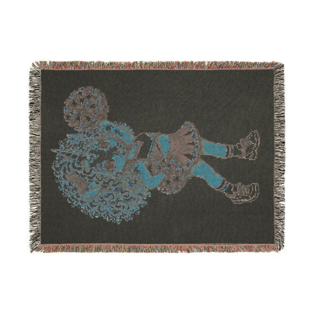 Cheerleader Unicorn Blanket, Personalized Cheer Woven Throw, Cheerleader Gift, Team Spirit Gift, Cheer Season Keepsake