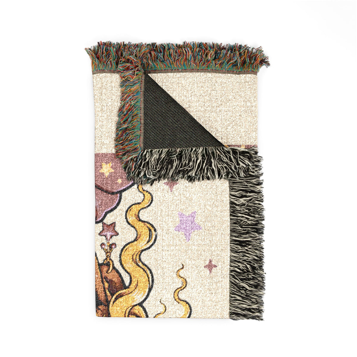 Cherry Bloom Unicorn Woven Cotton Throw Blanket: "It's a Girl!" Keepsake