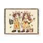 Beekeepers in Love Cotton Throw Blanket Woven in the USA Heirloom Quality Jacquard Tapestry Personalization Sweet as Honey Together Keepsake