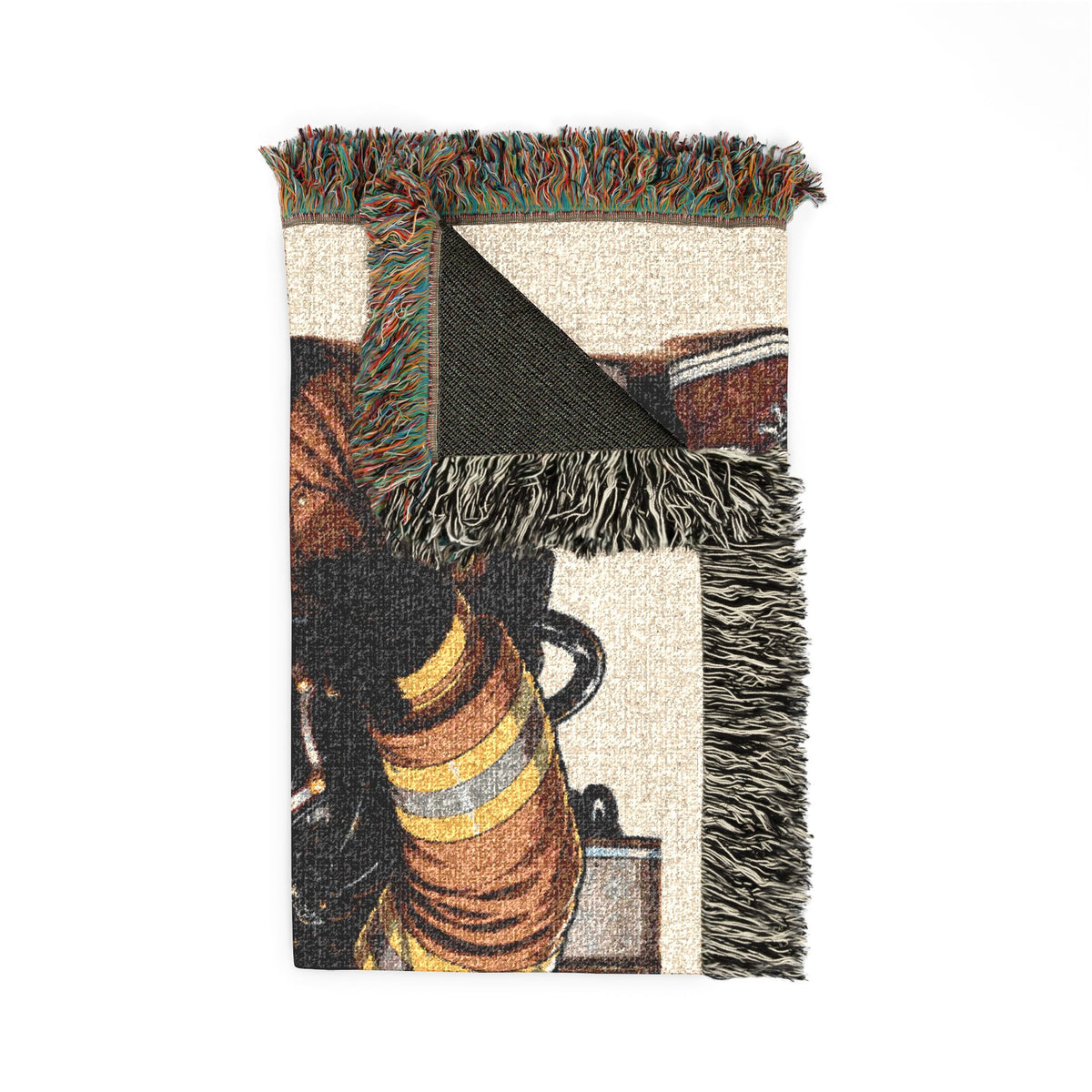Future Firefighter Dad and Son Unicorn Woven Cotton Throw Blanket Jacquard Tapestry Keepsake