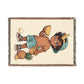 Summer Unicorn Boy Woven Blanket, Beach Day Throw for Kids, Sunshine Vacation Gift, Coastal Boys Room Keepsake