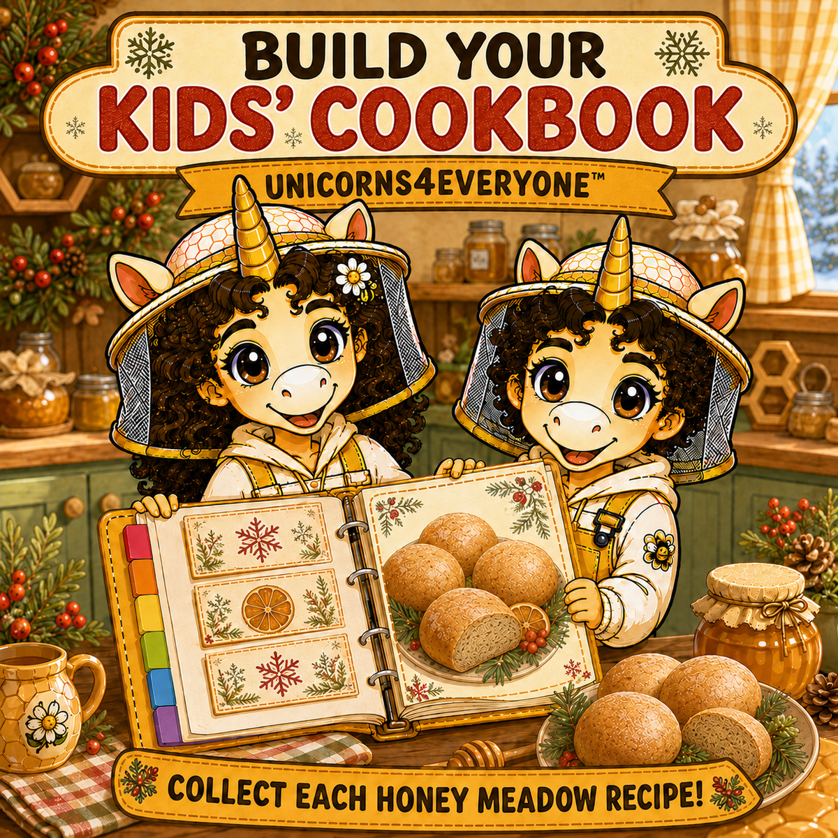 Kids Christmas Bread Recipe PDF, Finnish Joululimppu Sweet Rye Loaf, Limppu, Illustrated Holiday Baking Activity fun for the whole family